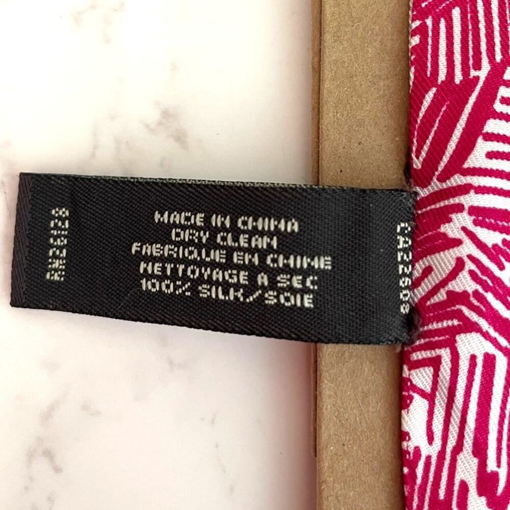 Coach 100% Silk Multi-Color "Doodle Sketch" Novelty Print Bandeau with Box NWOT - Picture 7 of 8